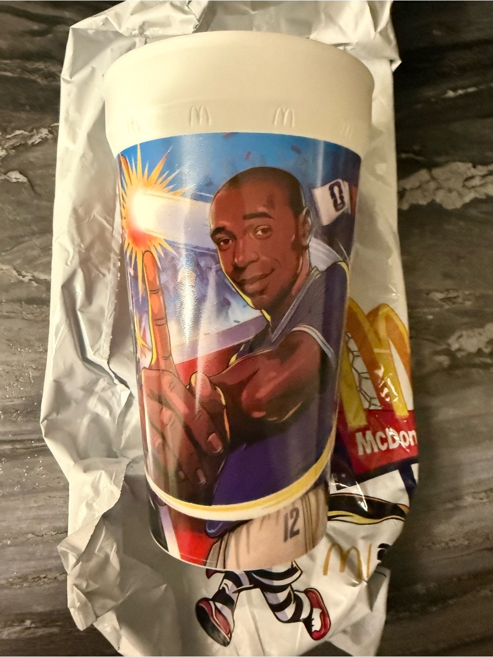 McDonald's Blue and Purple Basketball Player Promotional Cup